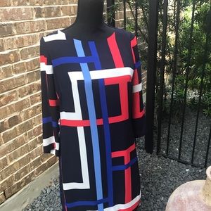 Vince Camuto geometric pattern dress